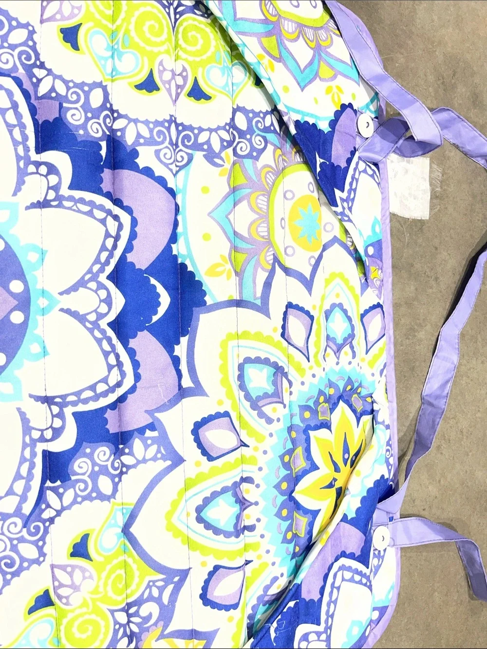 Purple Floral Medallion Beach Mat - Vibrant Multi-Color Design